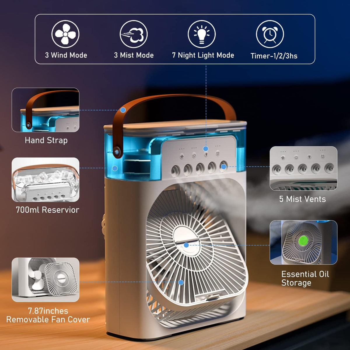 Mini Portable Air Cooling Fan-2345