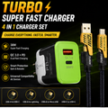TURBO SUPER FAST CHARGER WITH 4 IN 1 CABLE |Rs-1295