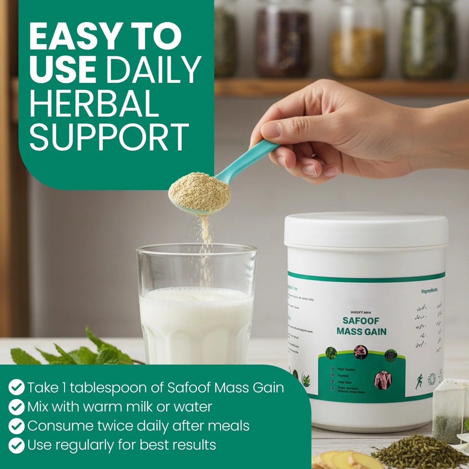 SAFOOF MASS GAIN -HERBAL PRODUCT