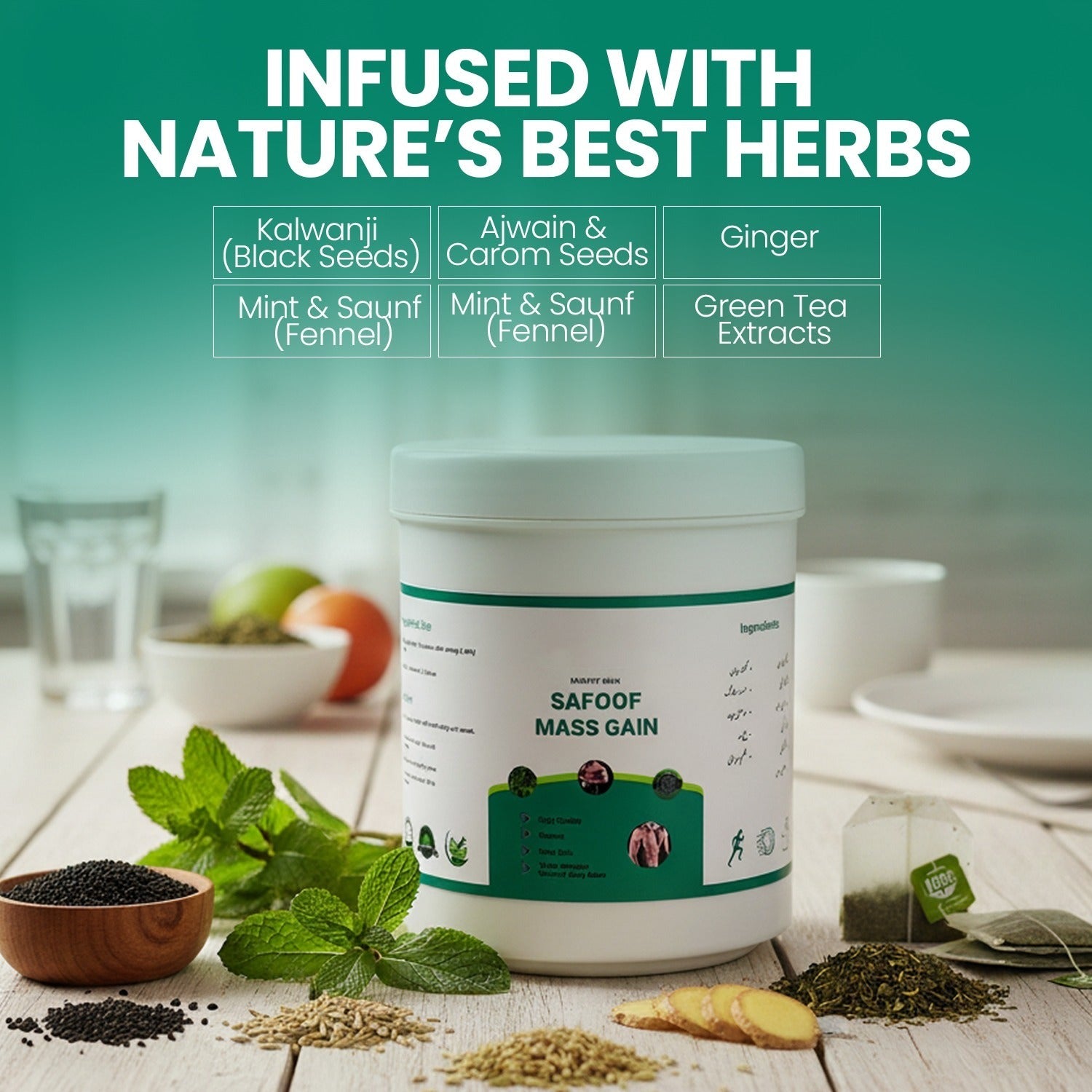 SAFOOF MASS GAIN -HERBAL PRODUCT