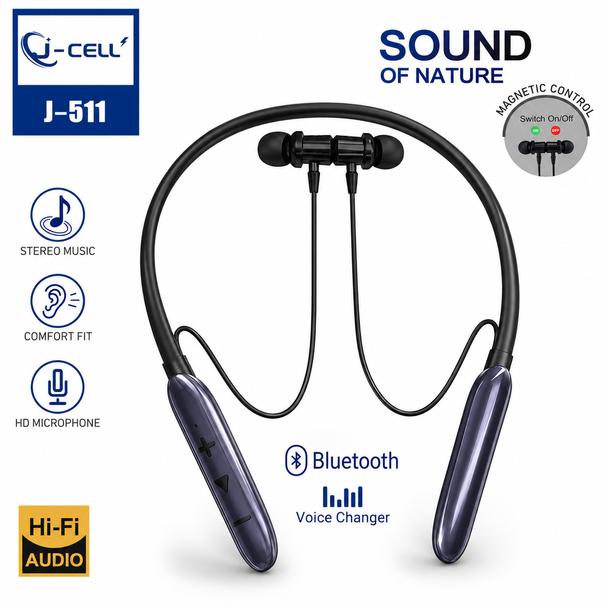 J-511 High Bass Magnetic Neck band |Rs-1995
